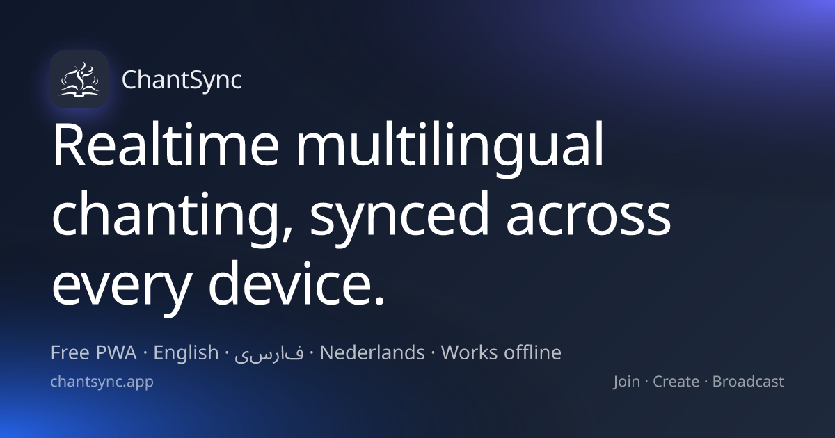 ChantSync — Realtime Multilingual Chanting Sync